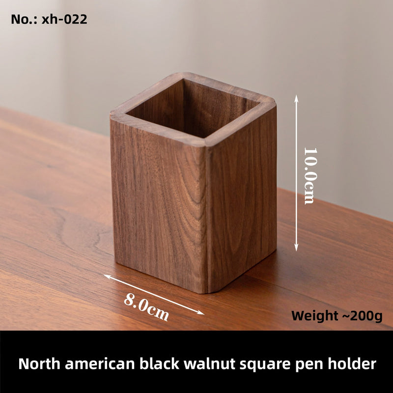 Solid Wood Retro Pen Holder