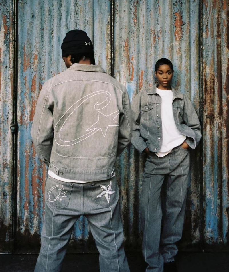 Corteiz Denim Jacket and Trousers Set