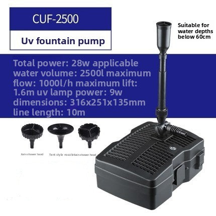 Pond Circulating Water Pump with UV Light for Fountain and Filtration