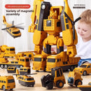 children's magnetic assembling deformation robot
