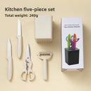 Kitchen Set Household Baby Food Supplemental Gadget Internet Celebrity Scissors Fruit Knife Bottle Opener Peeler Knife Six-piece Set