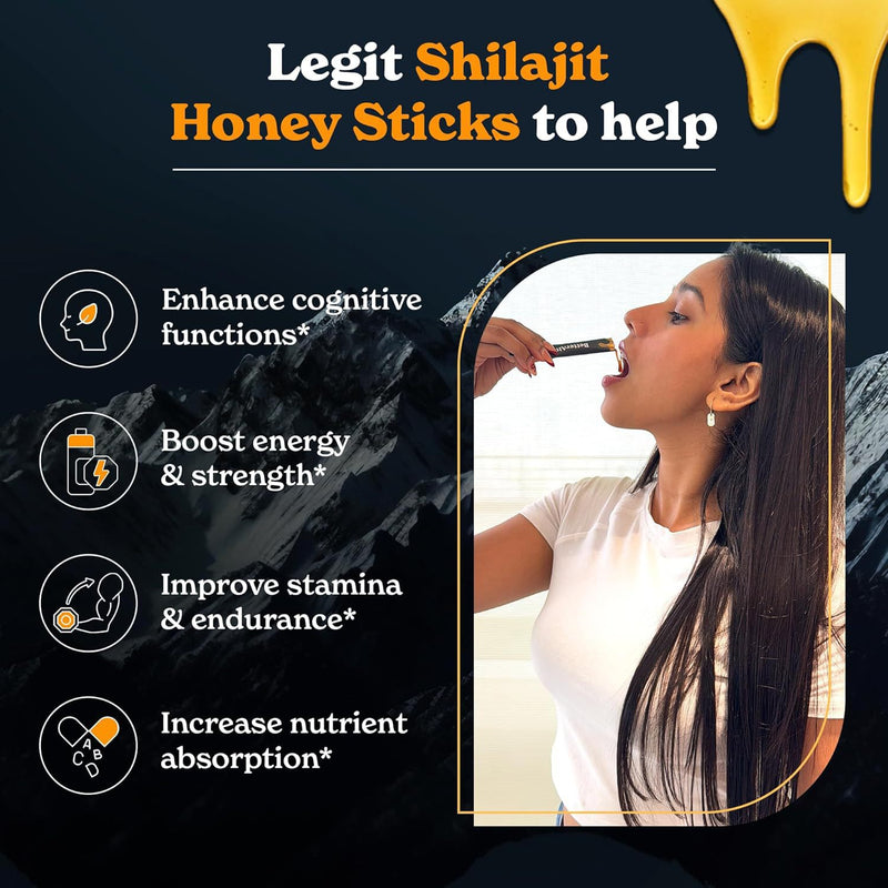 Shilajit Honey Sticks Dietary Supplement