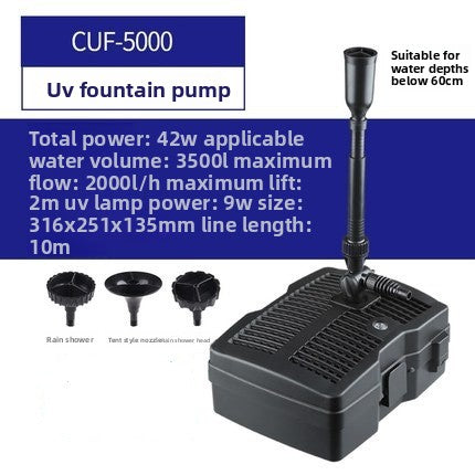 Pond Circulating Water Pump with UV Light for Fountain and Filtration