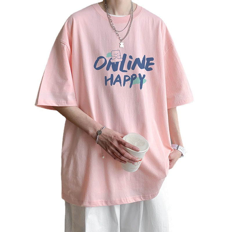 Pure cotton short-sleeved T-shirt for men