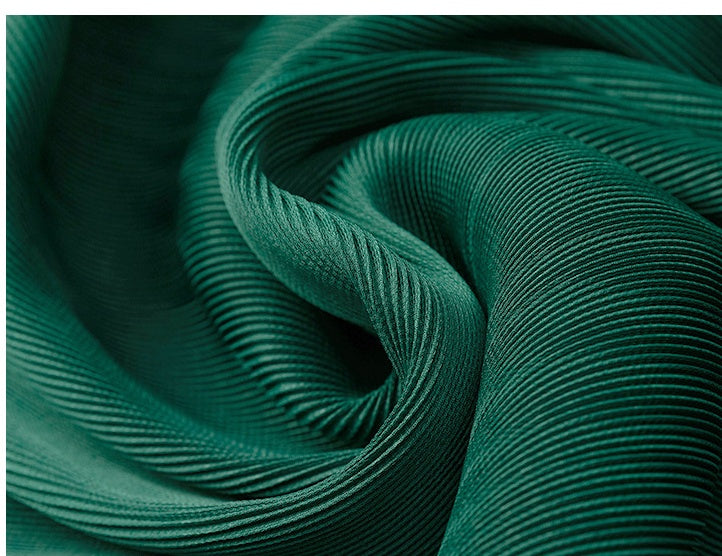 Pleated Temperament Black Dress Spring Dress