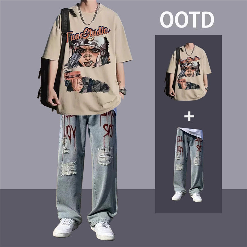 Short-sleeved T-shirt set