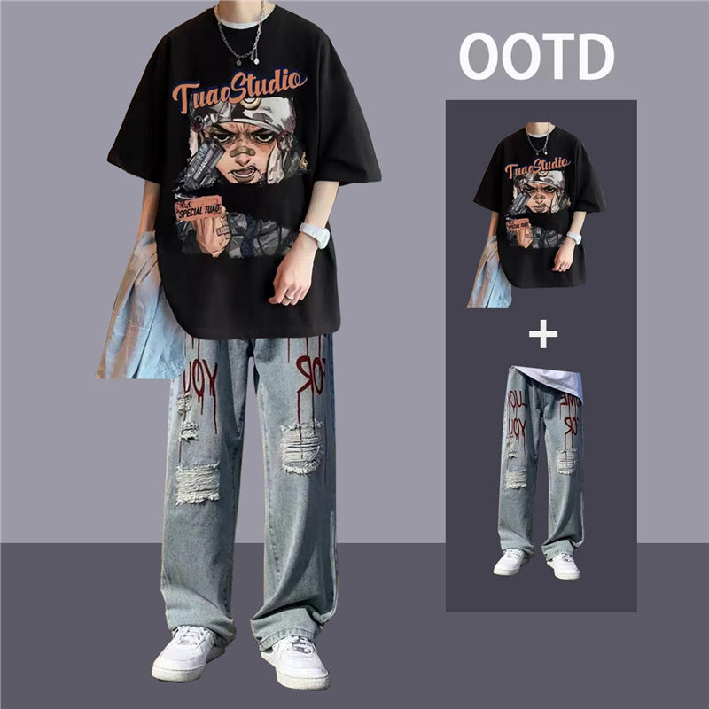 Short-sleeved T-shirt set