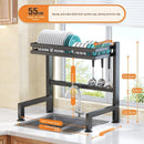 Kitchen Sink Dish Drying Rack with Adjustable Layers