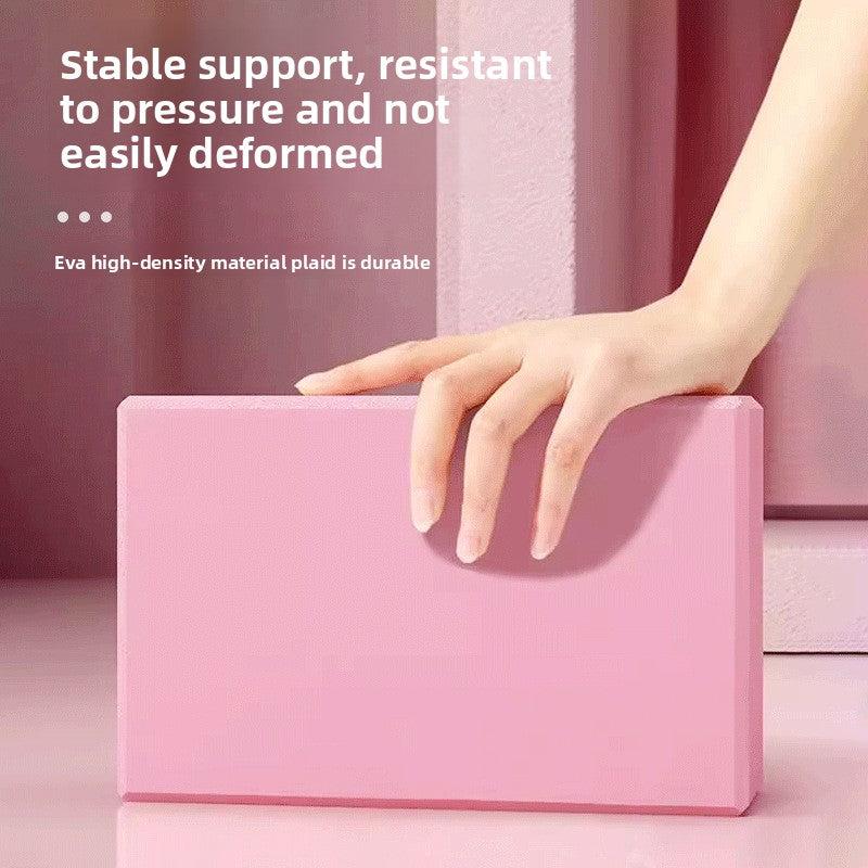 EVA Yoga Brick Set with Stretch Belt for Adults and Kids