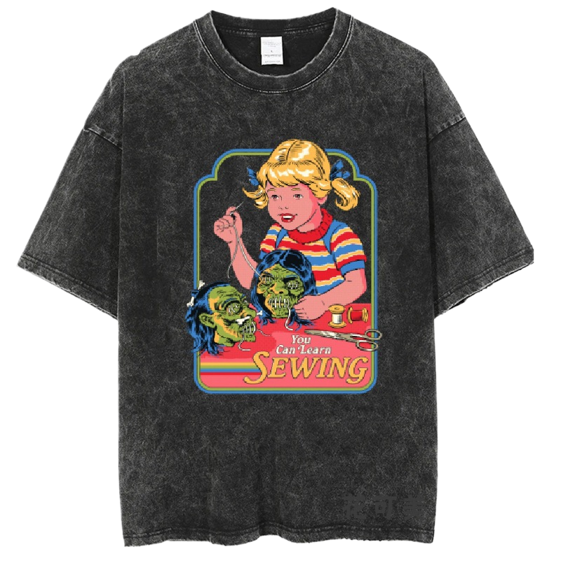 Washed and distressed T-shirt