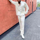 Men's Casual Long Sleeve Shirt and Pants Set