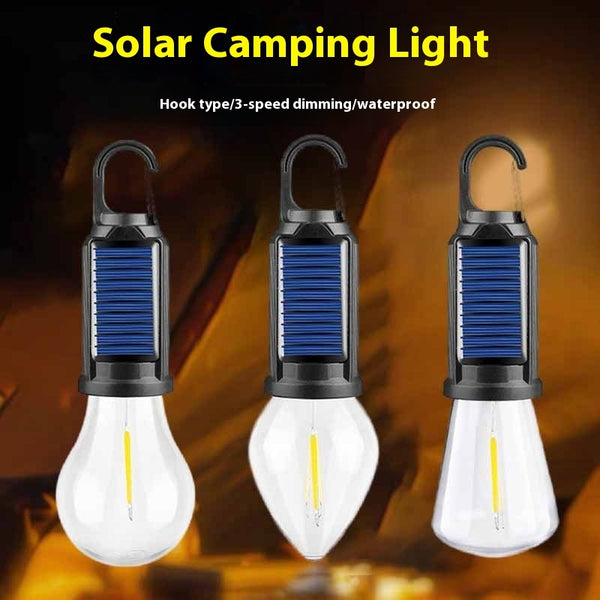 Outdoor Solar Energy Camping Lights Charging With Hooks Tungsten Lamp