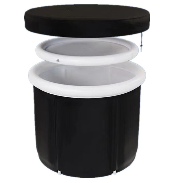 portable folding ice water bath bucket