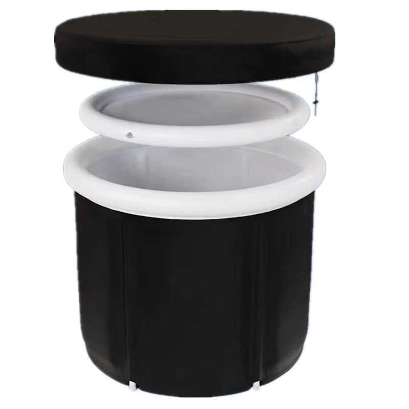 portable folding ice water bath bucket