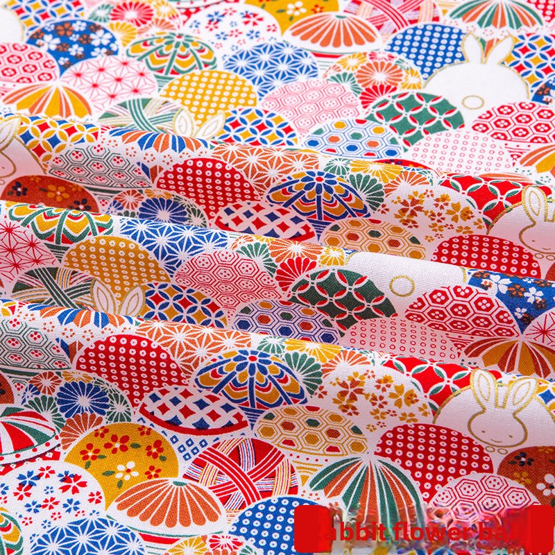 All-cotton Japanese-style gold-embossed fabric