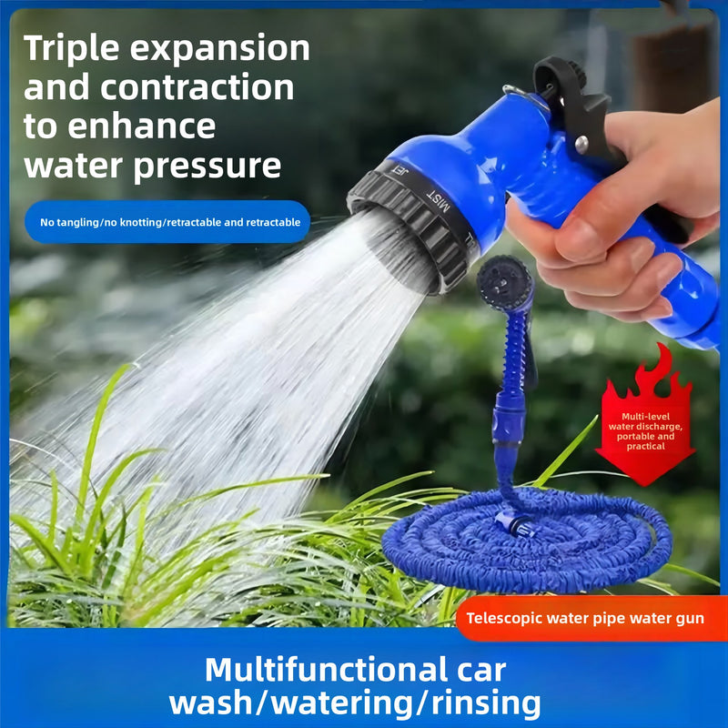 Summer car wash retractable water pipe