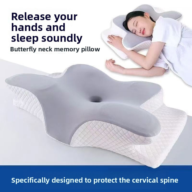 Ergonomic Memory Foam Neck Support Pillow