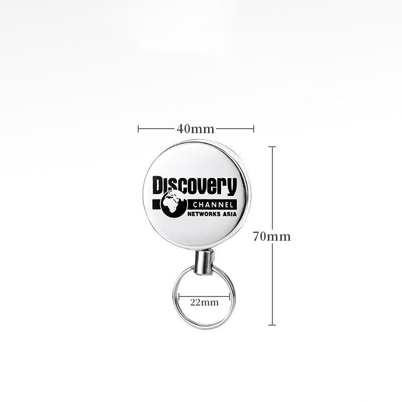 Outdoor equipment high elasticity telescopic steel wire rope keychain anti loss and anti-theft telescopic keychain - TrendTrove