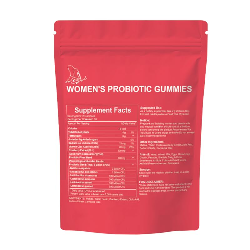 Women's Probiotic Gummies Dietary Supplement