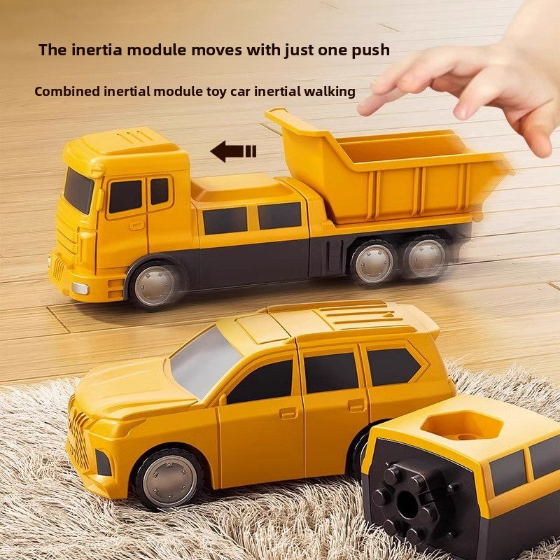 children's magnetic assembling deformation robot