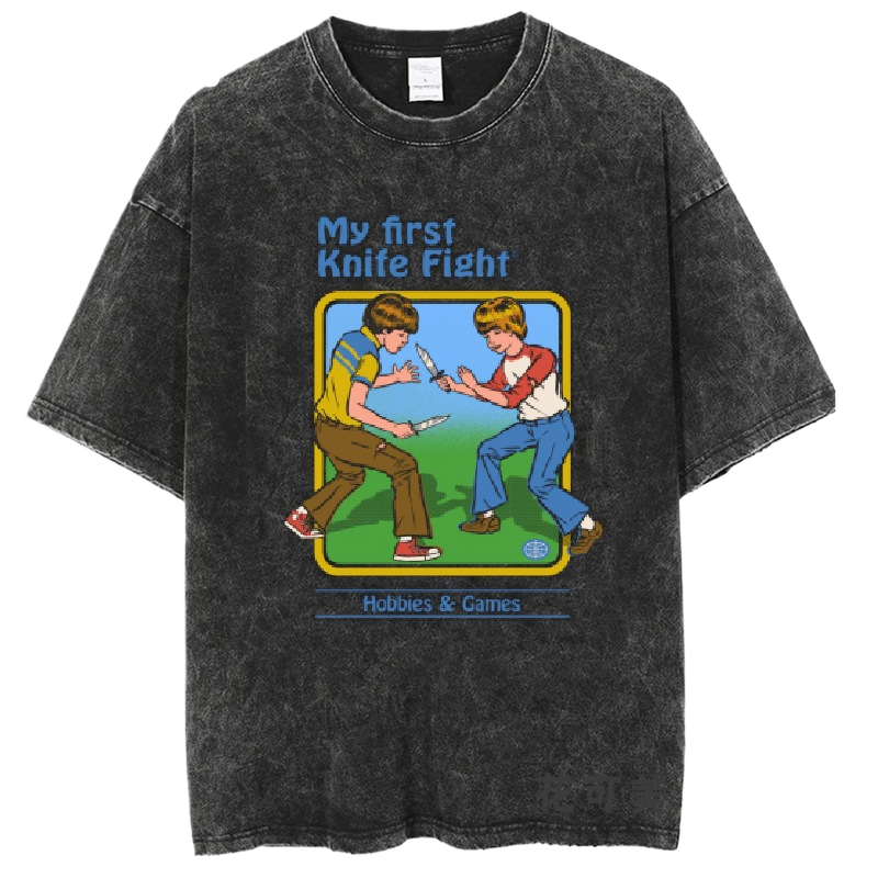 Washed and distressed T-shirt