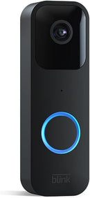 Blink Video Doorbell (newest model), Two-way audio, HD video, motion and chime app alerts and Alexa enabled — wired or wire-free (Black)