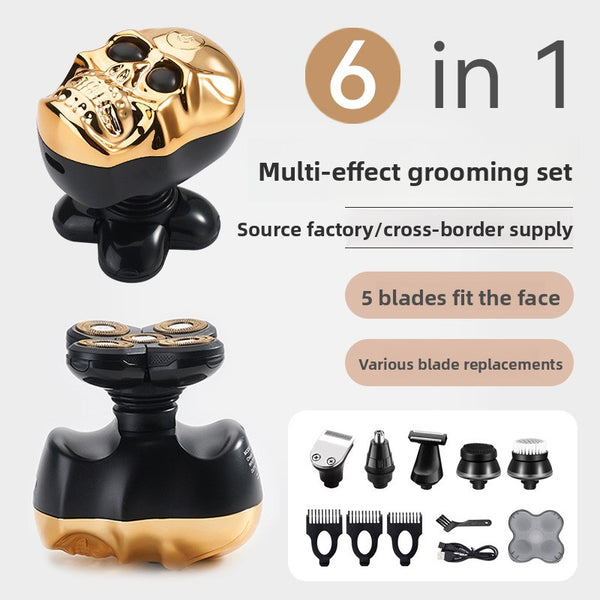 Portable USB Rechargeable Electric Shaver with Floating Heads