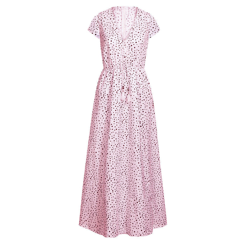 Holiday beach polka dot bohemian dress