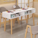 Japanese Style Wooden Nail Table with Drawers for Salon
