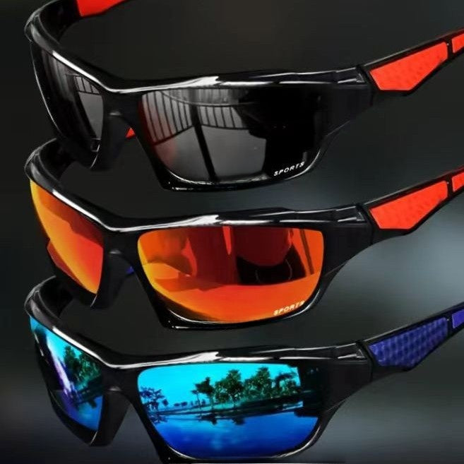 Men's polarized sunglasses and colorful film windshields