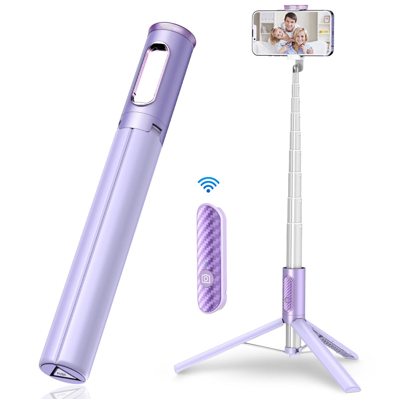 New 150cm Long Selfie Stick Tripod Carbon Fiber Plastic Detachable Remote Control AB202 Max Phone Compatibility Rotatable - TrendTrove