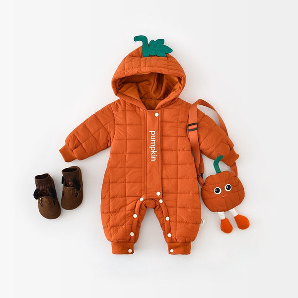 Baby Jumpsuit Go Out In Winter Children's Thickened Cotton-padded Clothes