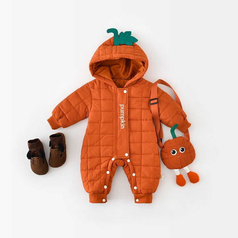 Baby Jumpsuit Go Out In Winter Children's Thickened Cotton-padded Clothes