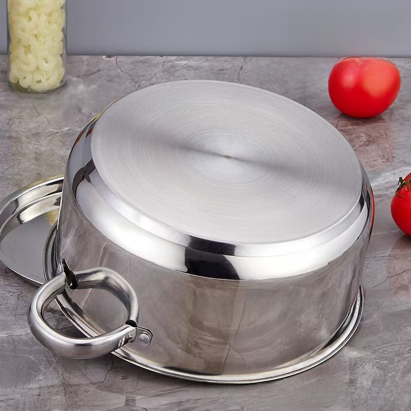 Stainless Steel Cookware Set 15-Piece Kitchen Pots and Pans