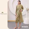 Thin satin bathrobe with quick drying water absorption for couples women's long and plus size yukata for men - TrendTrove