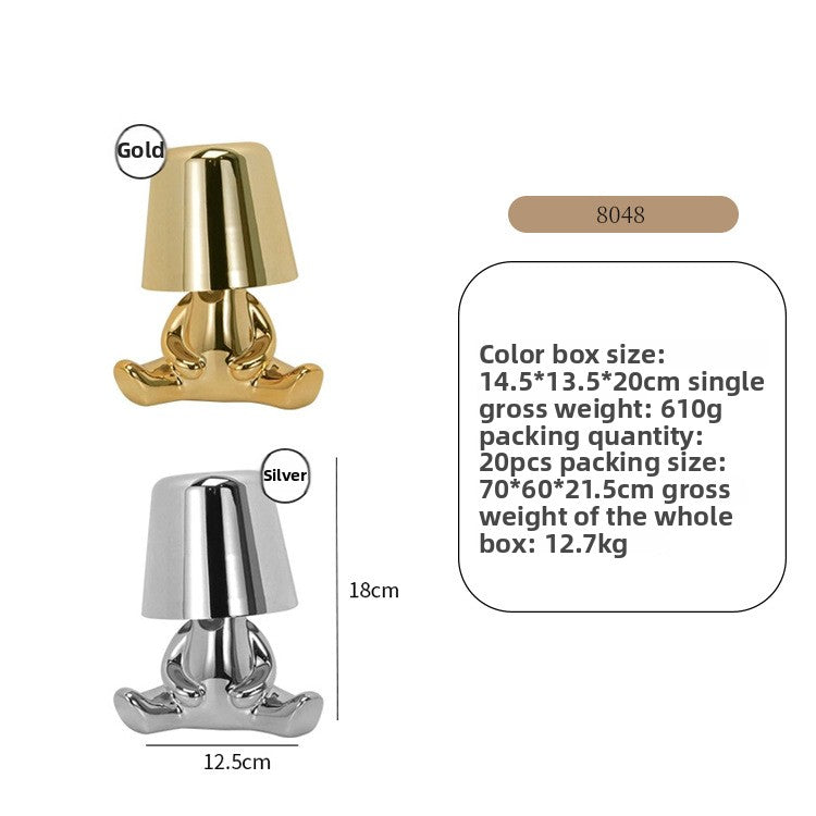Rechargeable Decorative Table Lamp with Three-Color Light