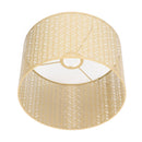 Drum Lamp Shade E27 E14 Clip Fir Leaf Shape Hollow Out Metal Decorative Lampshade Cover for Table Wall Ceiling Lamp Gold