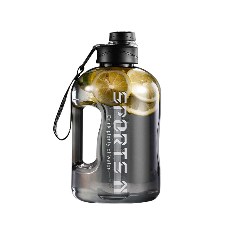 Large Capacity Trendy Straw Plastic Jug Sports Water Bottle