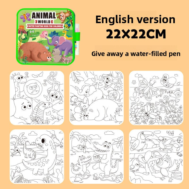 Kids Reusable Water Drawing Book Magic Painting Toy