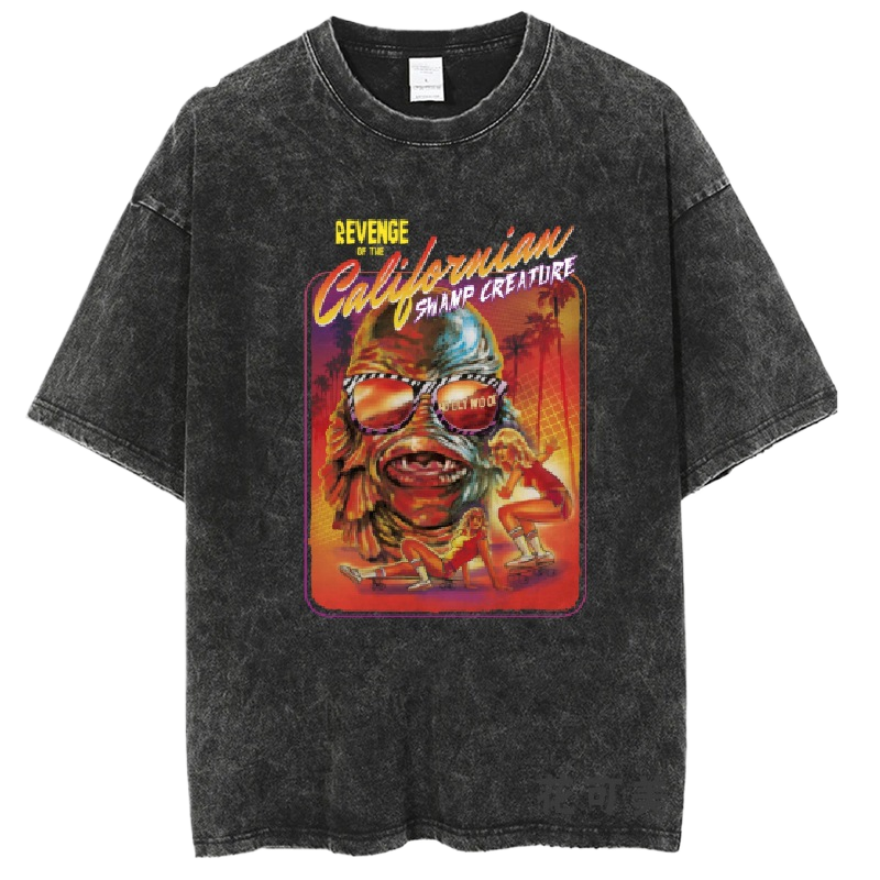 Washed and distressed T-shirt