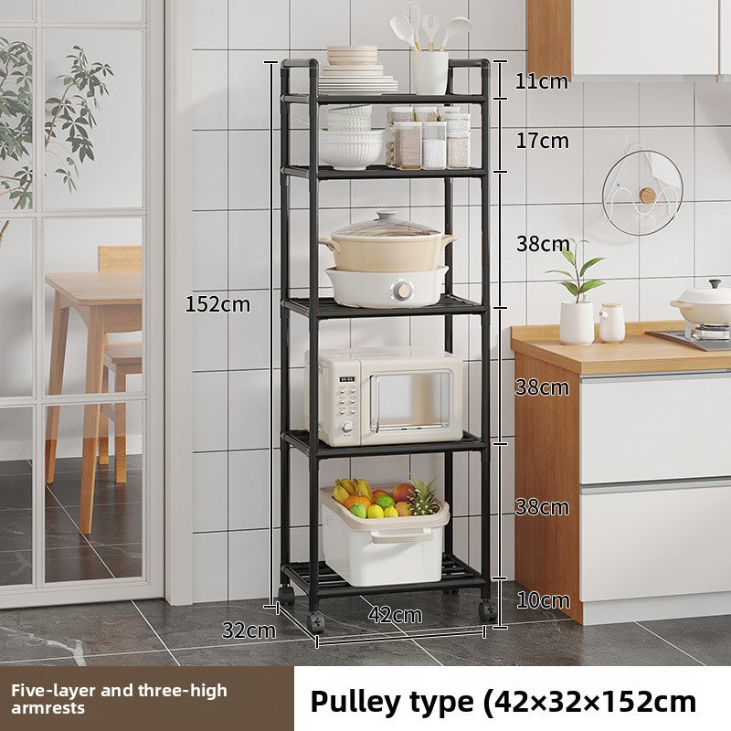 Multi-level kitchen storage rack
