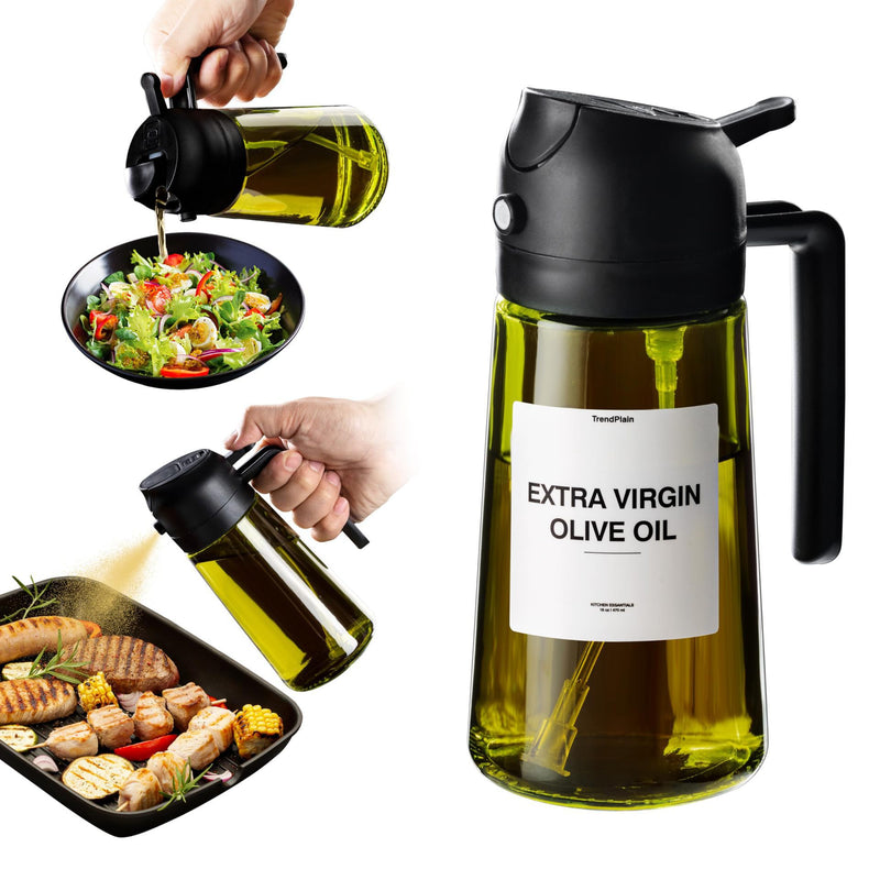 Dual-Purpose Light-Proof Glass Oil Bottle