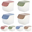 Cubo de arroz doméstico con taza medidora