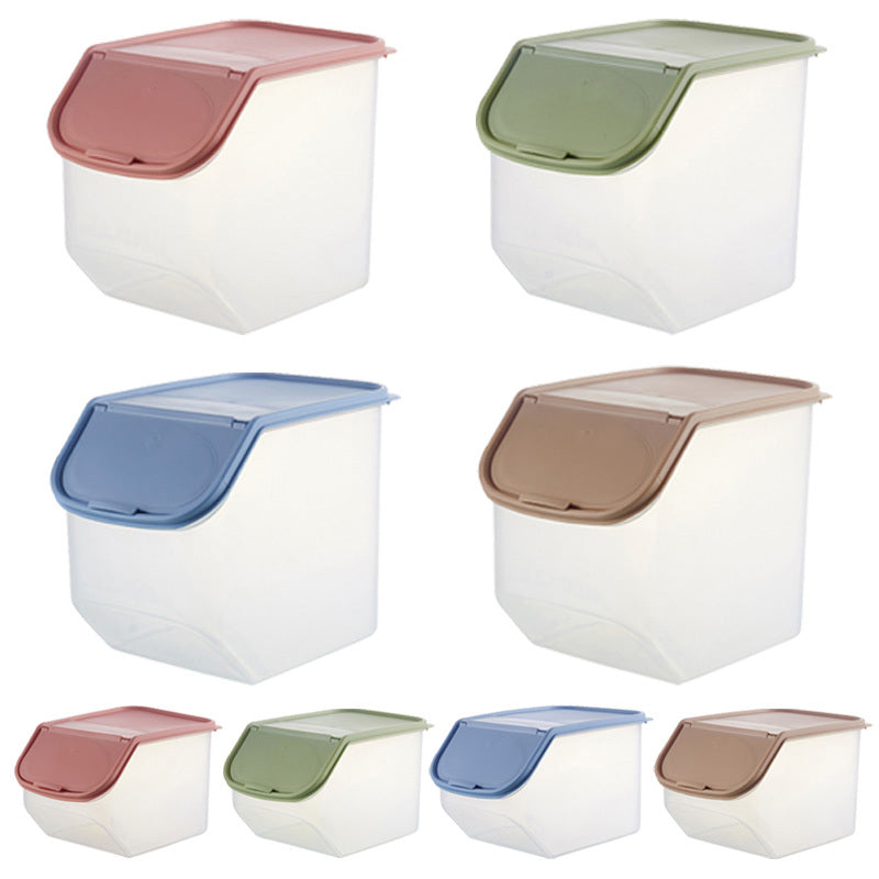 Cubo de arroz doméstico con taza medidora