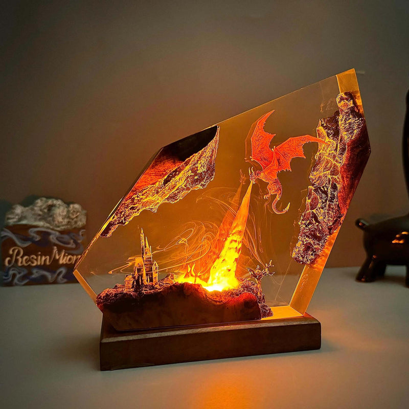 Fire-breathing Dragon Resin Night Light