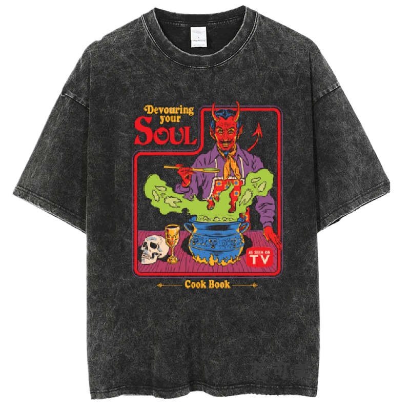 Washed and distressed T-shirt