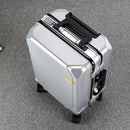 Aluminum Frame Trolley Case with USB Port and Combination Lock
