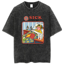 Washed and distressed T-shirt