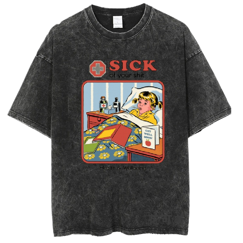 Washed and distressed T-shirt