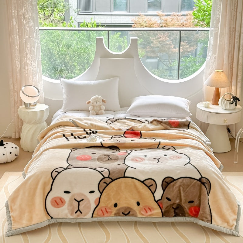 Thickened Raschel blanket